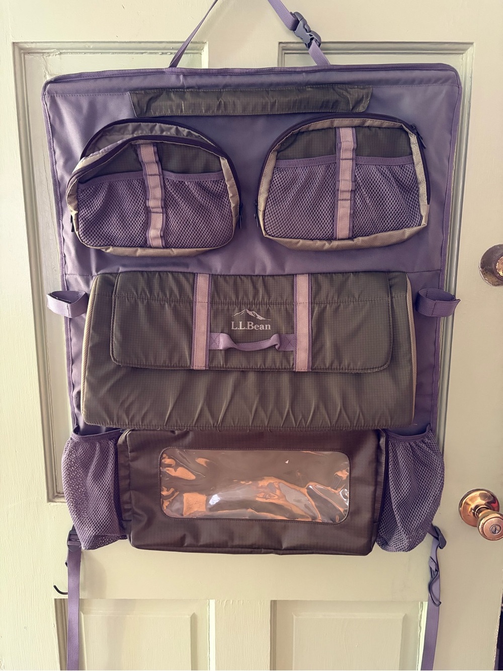 L.L. Bean truck car fly fishing organizer back of seat multi pocket